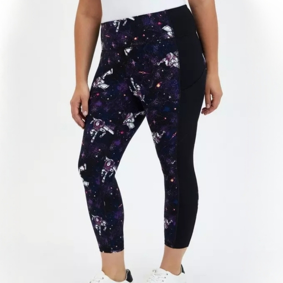 torrid Pants - Torrid Disney Pixar Toy Story Buzz Galaxy High Rise Crop Legging Black 1X